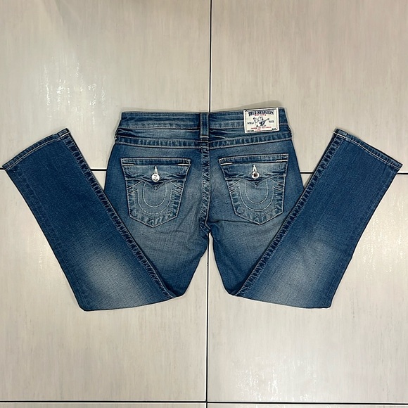 True Religion Rare Vintage Capri Gem Detailed Jeans - Picture 1 of 15